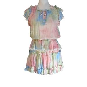 Skylar+Madison Dress100% Rayon sizeS style DSD-22002DMulti color tie …